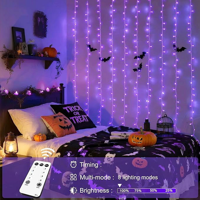 JMEXSUSS 300LED Purple Halloween Lights - Image 2