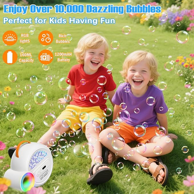 Bubble Machine for Kids Toddlers, Automatic Bubble Maker - Image 6