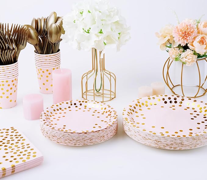 Pink and Gold Party Supplies - Image 7