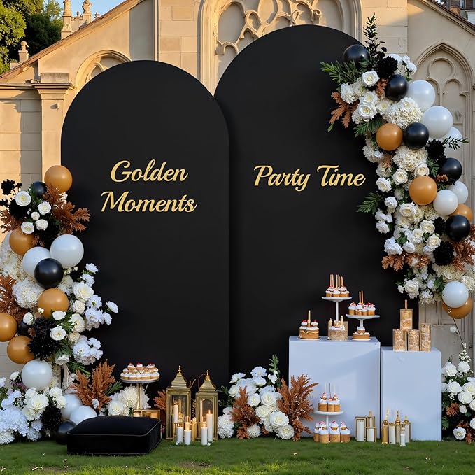 Black Arch Backdrop Cover for Wedding, Birthday Party Decor, Chiara Backdrop - Image 3