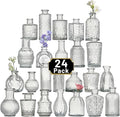 Glass Bud Vase Set of 24 Pcs Small Minimalist Vases by Tahnach