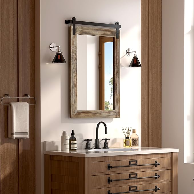 COGOOD Farmhouse Barn Door Mirror by COGOOD