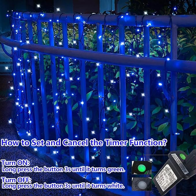 YEGUO 66ft 200 LED Christmas Lights Outdoor Waterproof - Image 9