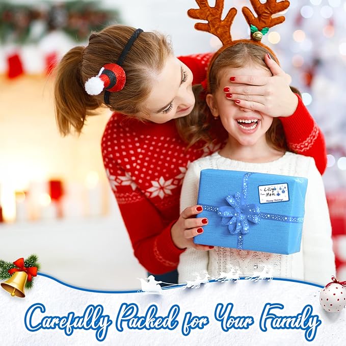 Zonon 720 Self-Adhesive Kraft Christmas Name Tags - Image 4