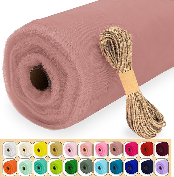 Dusty Rose Tulle Fabric Roll by Luceinvita