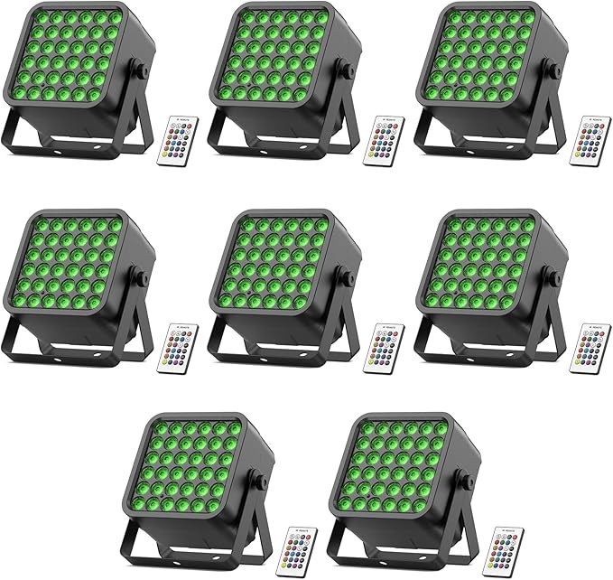 Rechargeable Par Can Lights, 72W RGB 5200mAh Uplights Battery Powered Stage by Zemoj