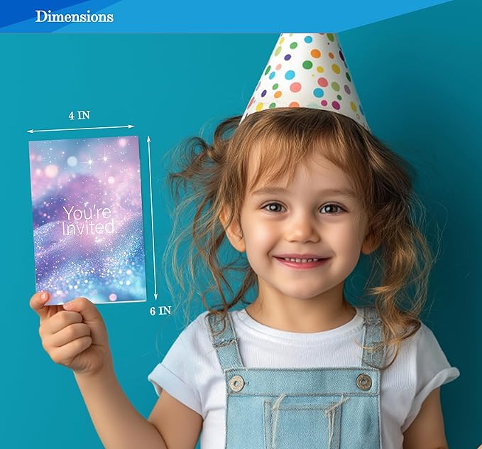 Simple You're Invited Girls Birthday Invitations - Image 5