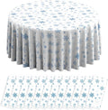 12 Pieces Christmas Snowflake Plastic Party Tablecloth Decorations, Disposable by JectivsPartyDecorations