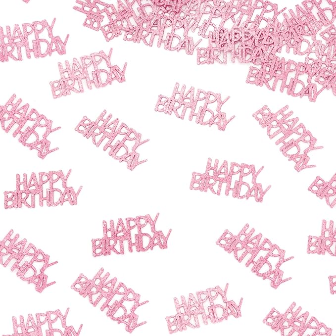 Pink Happy Birthday Confetti - Image 2