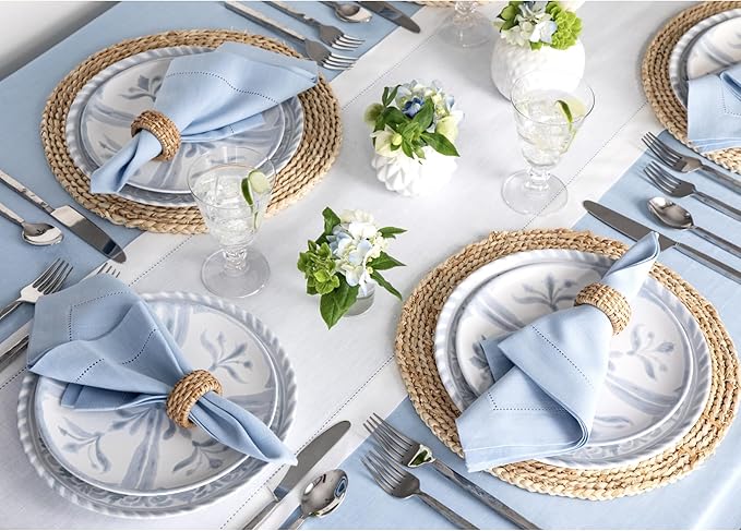 Solino Home Linen White Table Runner 60 Inches - Image 3
