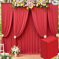 50ft x 15ft Red Wrinkle Free Backdrop Curtains by ENJOYYOURPARTY