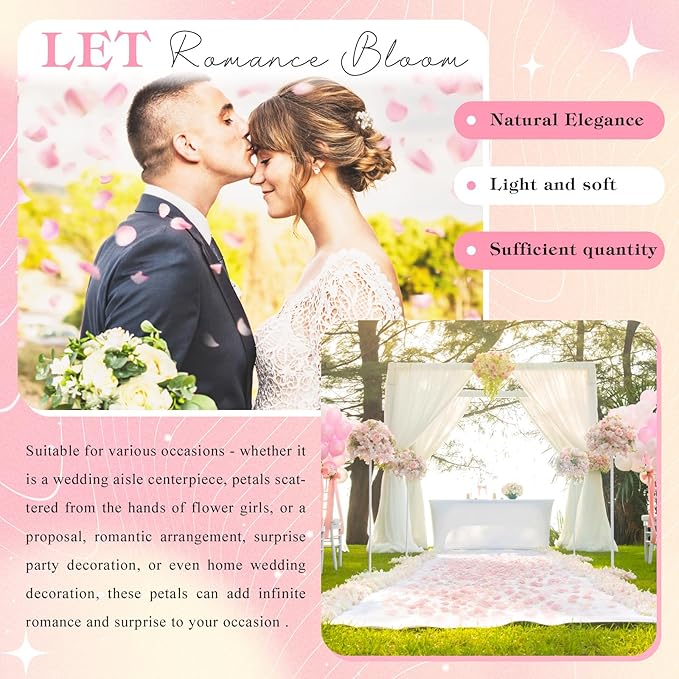 380 Pieces Real Light Pink Rose Petals Dried Rose Flower Petals - Image 6