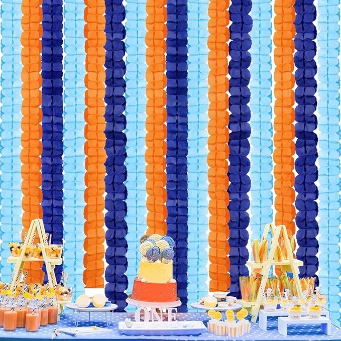 Light-Navy Blue Orange Party-Decorations - Image 5