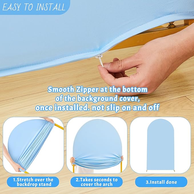7.2FT Blue Arch Backdrop Cover - Image 4