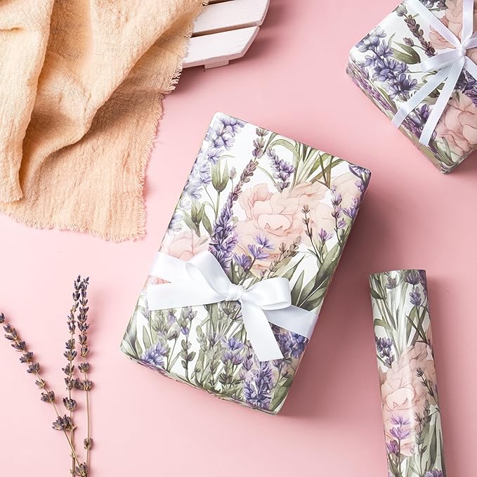 WRAPAHOLIC Floral Wrapping Paper Roll - Image 7