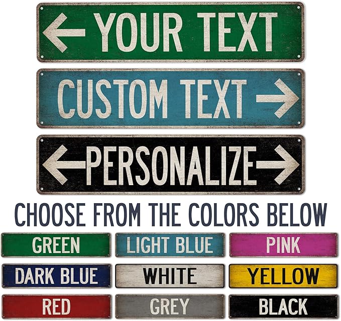 Custom Vintage Street Sign Personalized Directional Signs - Image 2