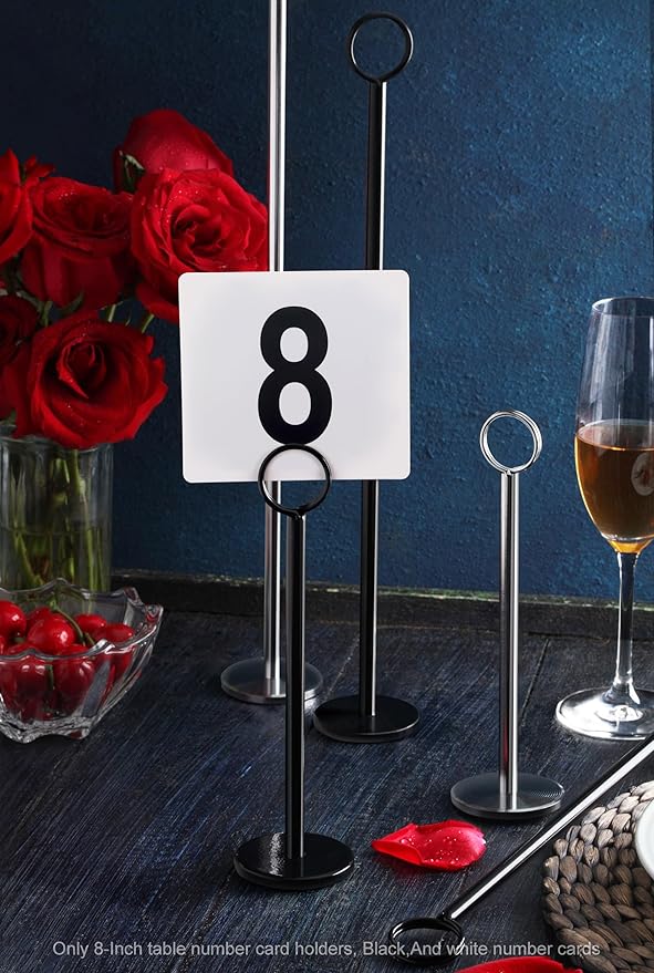 New Star Foodservice 27693 Ring Clip Table Number Card Holders, w/Number Cards - Image 7
