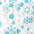 Snowflake-Snow Teal-Silver Christmas Party-Decorations Streamers - 52Ft White by Hugtmr