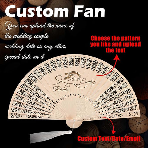 10 PCS Custom Fans Personalized Folding Fans - Image 2