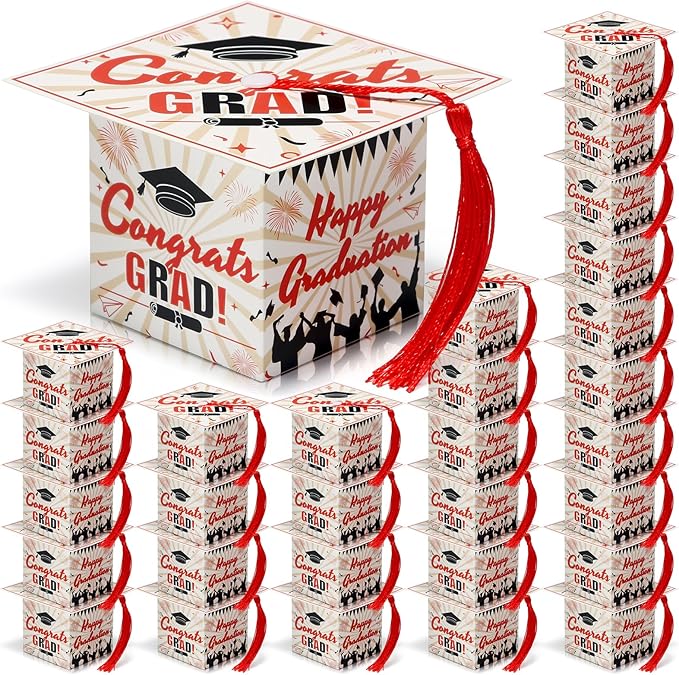COTOPHER 36 Pack Mini Graduation Cap Gift Boxes, Class of 2025 Graduation Candy by COTOPHER