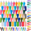 Wettarn 120 Pcs 1.25 oz Sand Art Bottle Kits 60 Colors of Sand and Bottle by Wettarn
