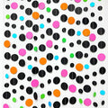 Black and Colorful Circle Dots Hanging Paper Streamer Black Multi-Color Polka by pinkblume
