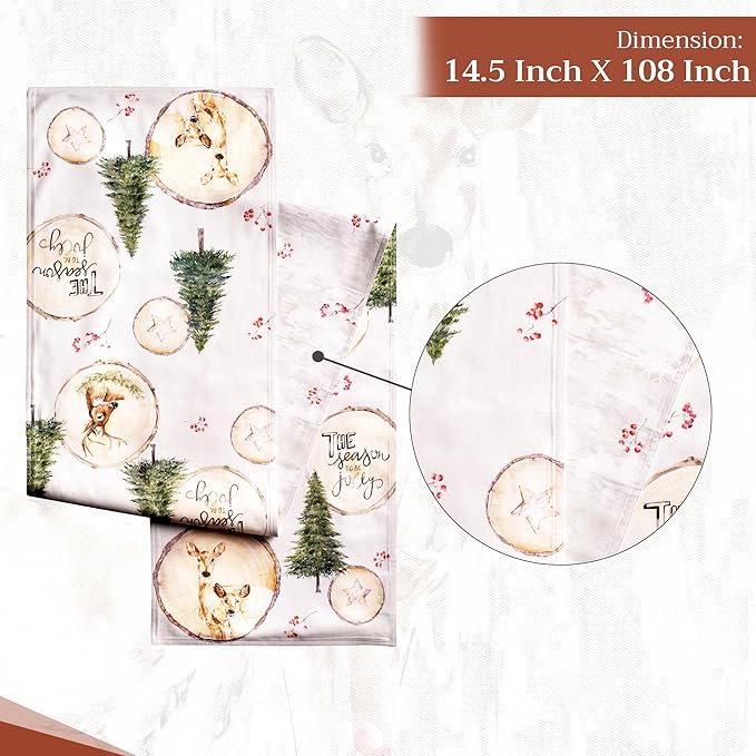 Maison d' Hermine Table Runner 100% Cotton Double Layer Table Runners 108 - Image 4