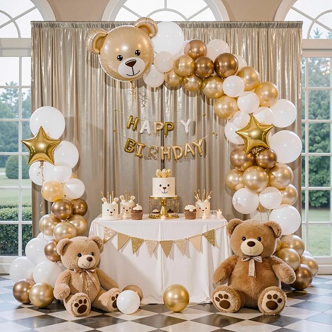10x10 ft Wrinkle Free Champagne Sequin Backdrop Curtain - Image 3