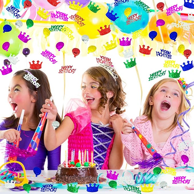 Confetti Happy Birthday Sequins Table Confetti Metallic Foil Sprinkles or DIY - Image 4