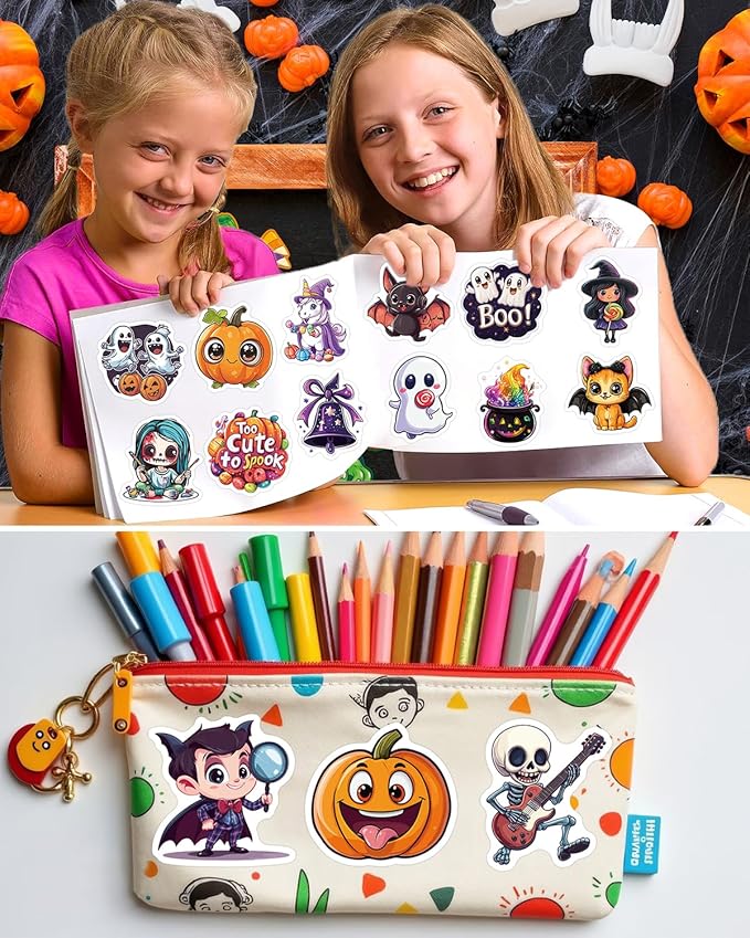 JCFIRE Halloween Stickers for Kids, Waterproof Cute Vinyl Stickers for Water - Image 4