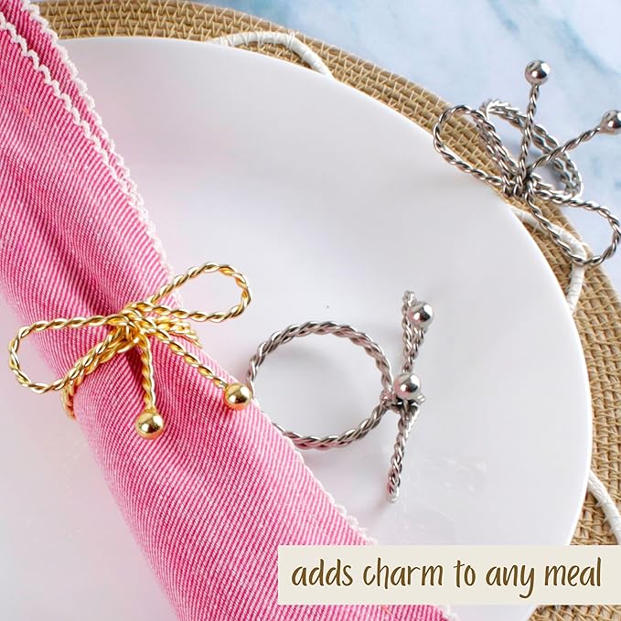 Heavy Duty Metal Napkin Ring Set of 12 - Image 3