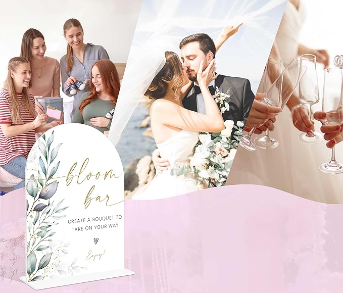 Acrylic Wedding Signs, Wedding Reception Signage, Bridal Shower Table Decor - Image 5