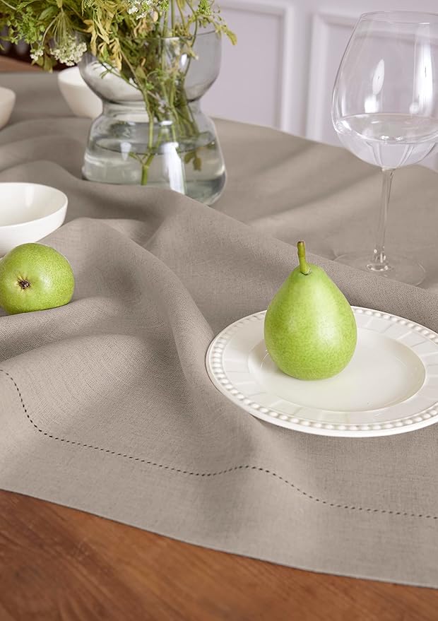 Solino Home Natural Linen Tablecloth 52 x 52 Inch - Image 4