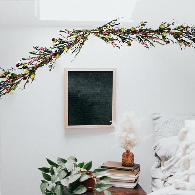 2PCS Artificial Wildflower Garland, 6FT Faux Flower Hanging Vine, Spring Summer - Image 6