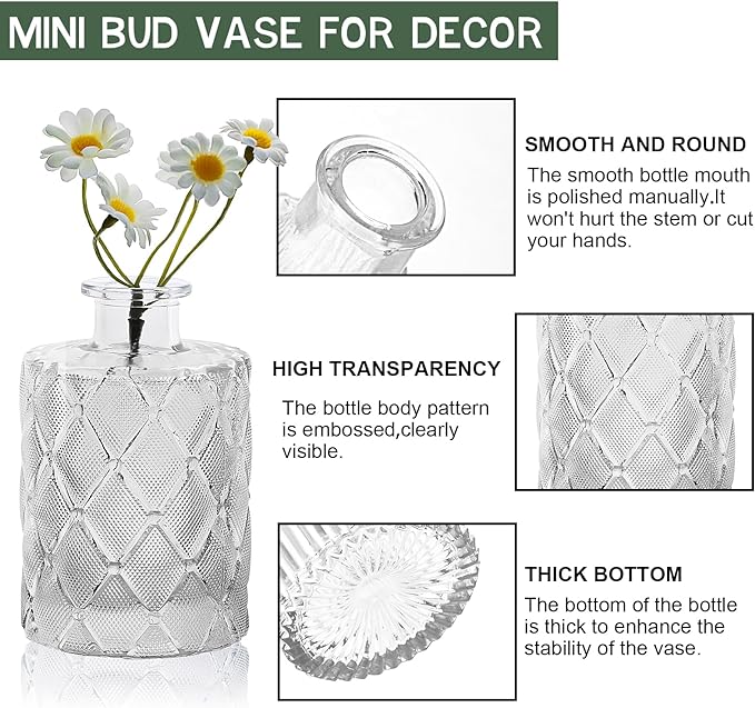 Arme Bud Vase Set of 45, Mini Glass Vases - Image 4