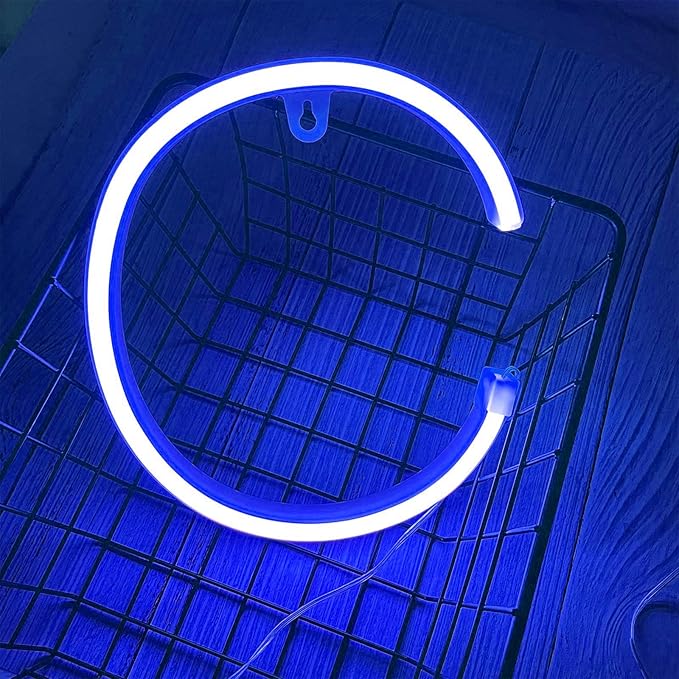 LED Blue Neon Letter Signs Night Light Battery or USB Operated LED Marquee - Image 2