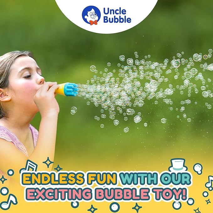 Uncle Bubble Blower for Kids and Toddlers, Plastic Reduction Version - Image 7
