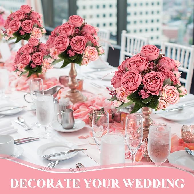 8 Bundles Artificial Peonies Flowers Boho Faux Flowers Arrangements Artificial - Image 4