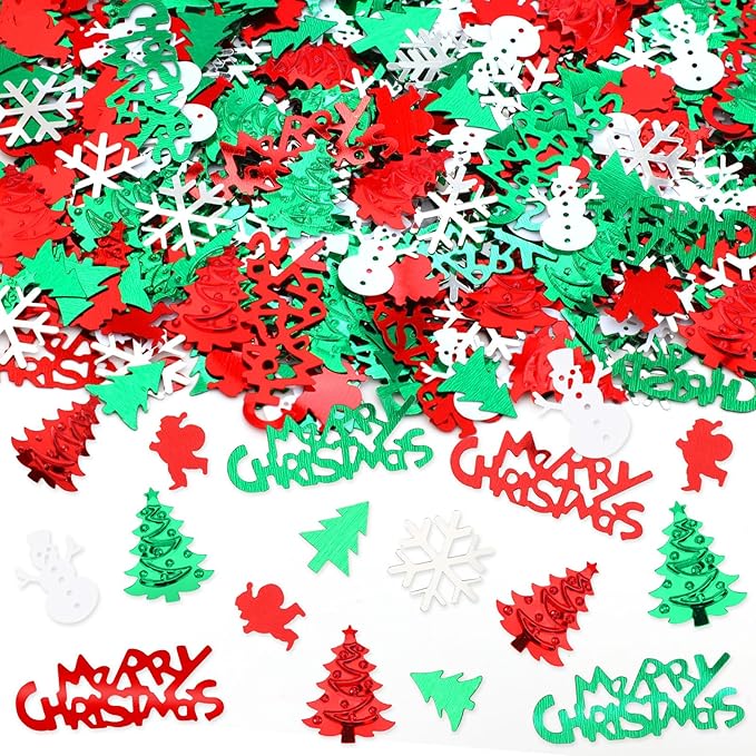 MARFOREVER Christmas Glitter Confetti Table Decorations by MARFOREVER