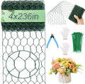 4 × 236 in Floral Wire Netting, Galvanized Coated Chicken Mesh Netting by ROADPLUM