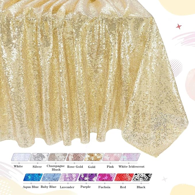 QueenDream Party Tablecloth Light Gold - Image 8