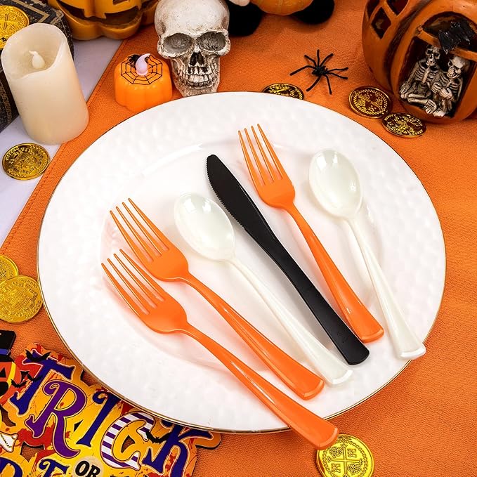 NOCCUR 180PCS Halloween Plastic Silverware Set - Image 3