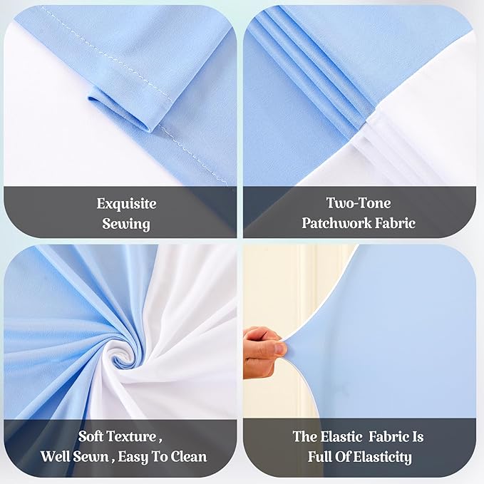 7.2FT 6FT Arch Backdrop Cover for Wedding, Birthday Party Decor, Chiara - Image 5