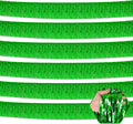 6 Pack 10 Feet Green Foil Fringe Garland Metallic Tinsel Streamers Banner Wall by Ferwzsr