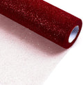 Sparkling Tulle Rolls, 15” by 30 Yards Glitter Tulle Spool Ribbon Fabric by ICOSHOW