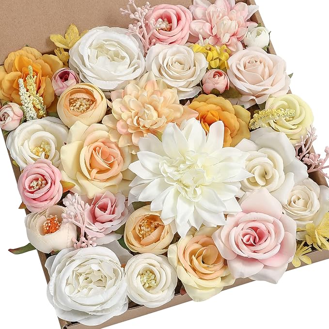 Serra Flora Artificial Wedding Flowers Bouquets Centerpieces Faux Flowers Combo by SerraFlora