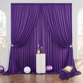 8 Panels Purple Backdrop Curtains by CO-AVE