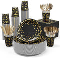Black and Gold Party Supplies by JOLLYPARTY