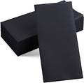 50-Pack Disposable Linen-Feel Black Napkins, Party Or Event by SERVIETTO