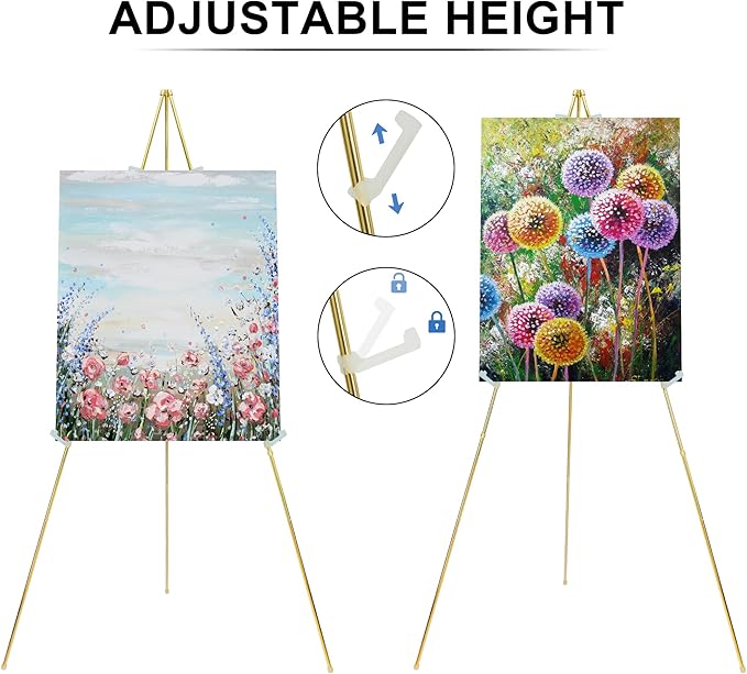 Easel Stand for Sign 63'' Art Easels for Display Wedding Welcome Poster Stand - Image 4